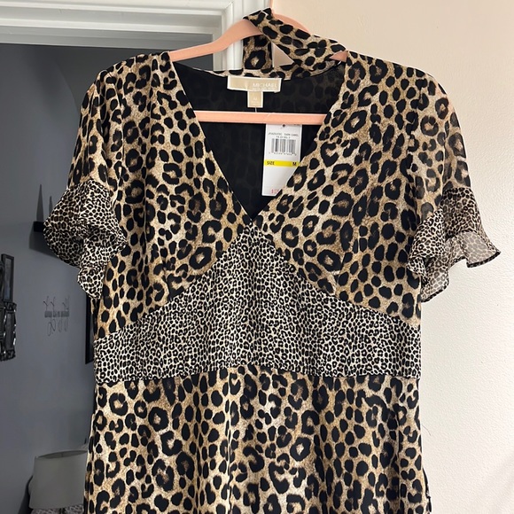Michael Kors multi-pattern leopard print dress - Picture 1 of 6